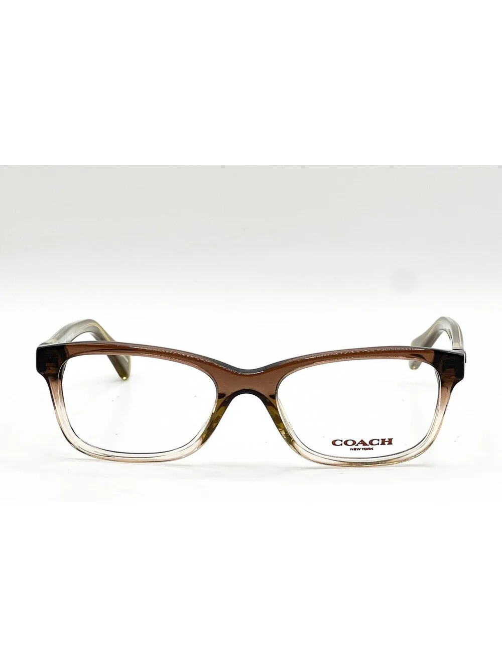 Coach HC 6089 5400 Transparent Olive Gradient Full Rim Eyeglass Frames 49-16-135